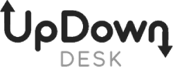 UpDown Desk — Web by Varis partner UpDown Desk logo — electric standing desk brand working with Jakub Varinsky, Web by Varis, on office and ergonomics content
